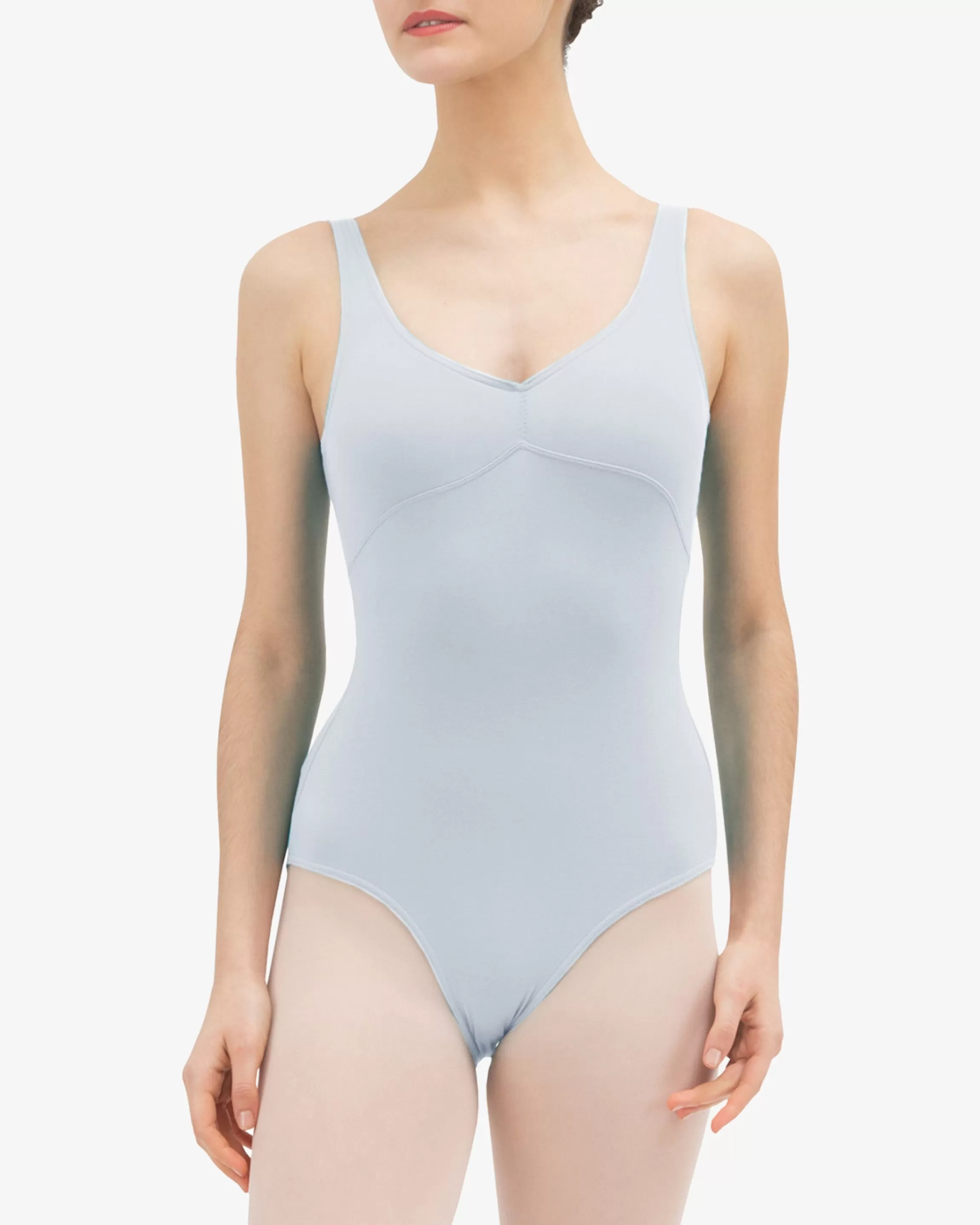 New GATHERED FRONT AND BACK LEOTARD NECKLINE Women Leotards & Tunics