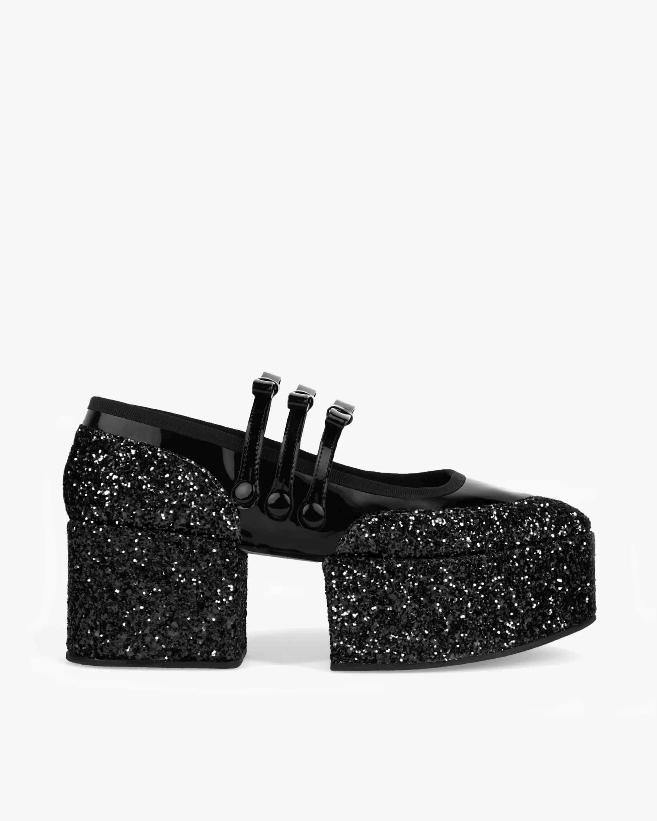 Online X NOIR KEI NINOMIYA - GLITTER PLATFORM MARY JANES Women Plateform shoes | Mary Janes