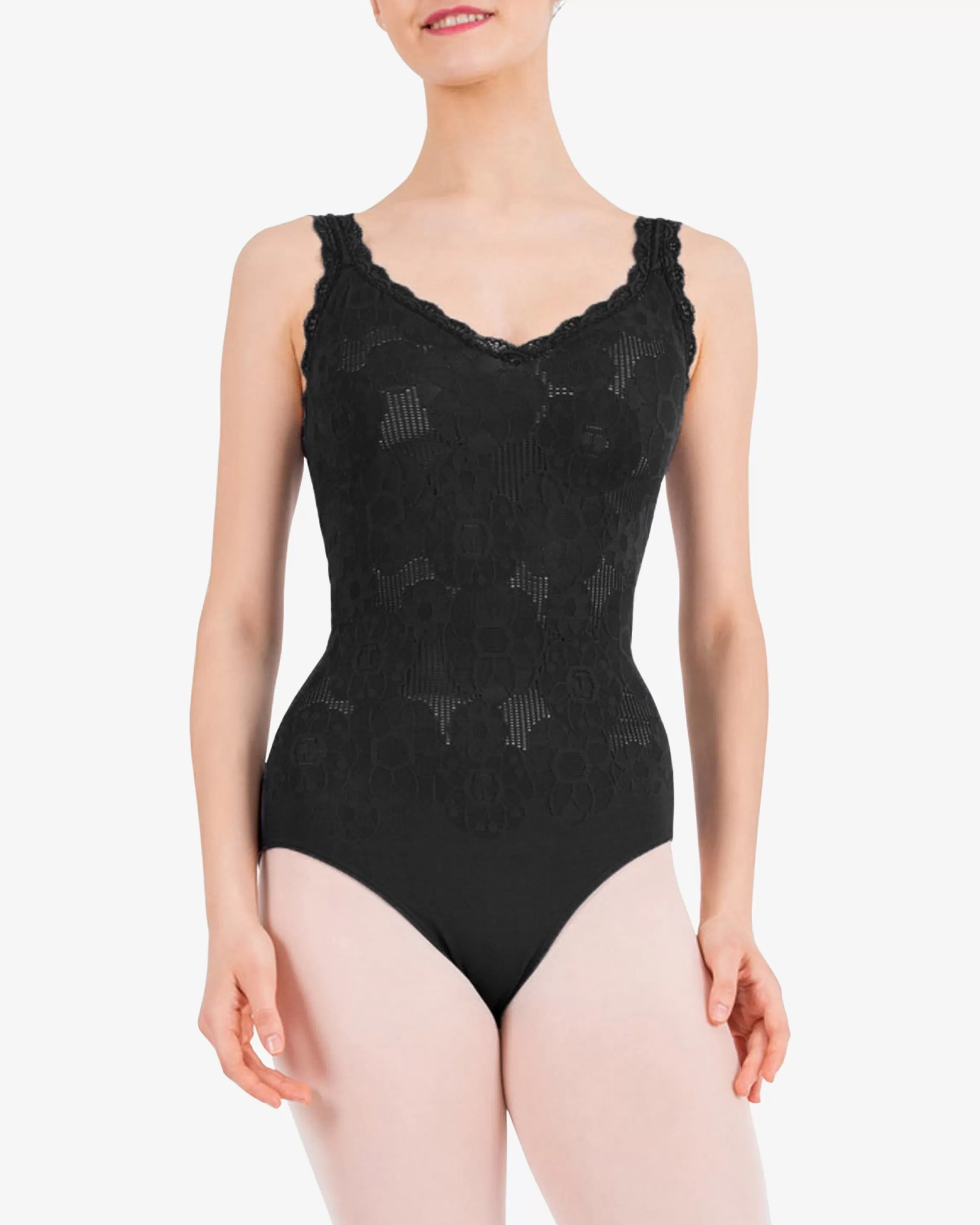 Discount THIN STRAPS ROSETTE LACE LEOTARD Women Leotards & Tunics | Made in France