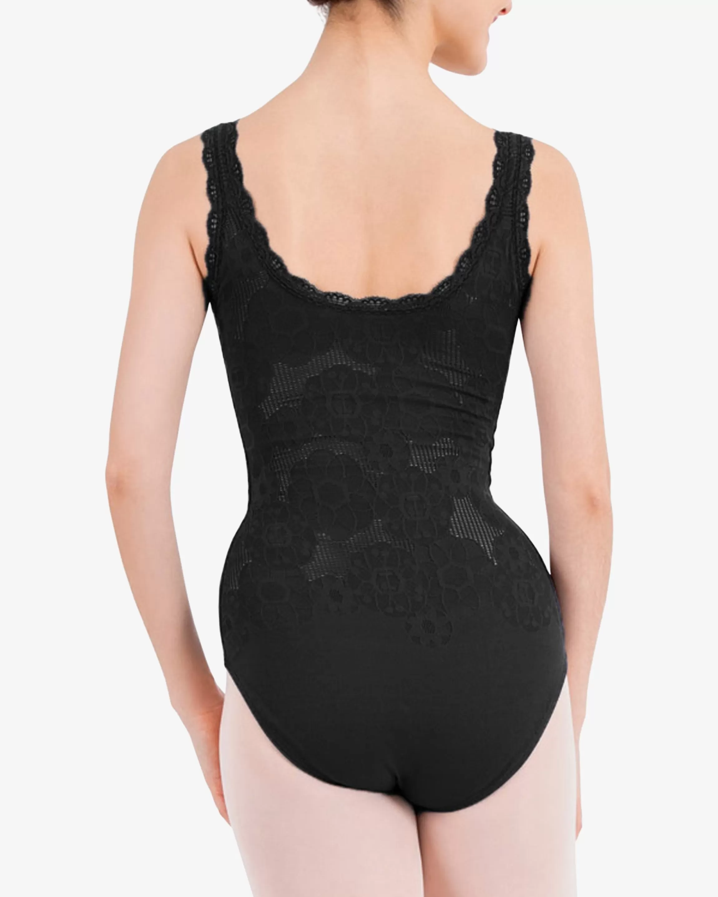 Discount THIN STRAPS ROSETTE LACE LEOTARD Women Leotards & Tunics | Made in France